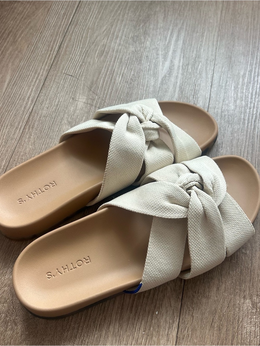 Rothy's The Twist Slide Sandals size 11 color coconut